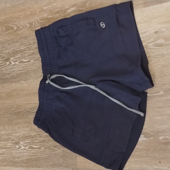 Spalding Navy Casual Drawstring Pockets Relax Fit Hipster sweatpants shorts S/P - Picture 2 of 12